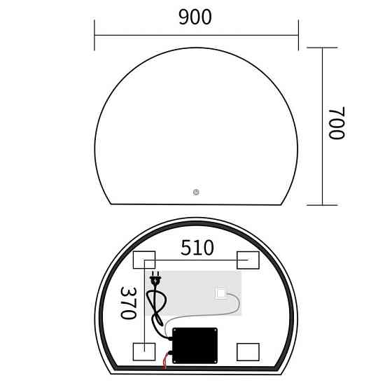 Дзеркало Mixxus Premium TOPPER MS01-90x70-REVERSE )   ( MP6632 ) 24867 Харьков