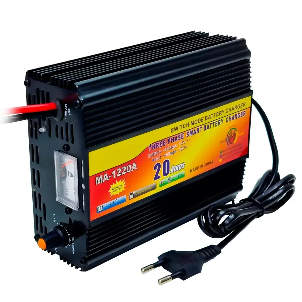 Зарядний пристрій для акумулятора BATTERY CHARGER 20A MA-1220A: імпульсний автозарядник 12V 20A з дисплеєм Одеса - фото 3