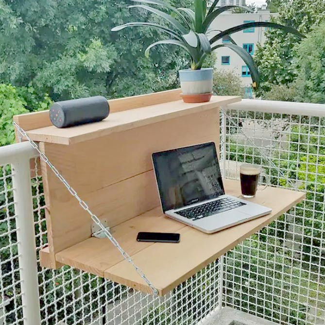 Подвесной балконный столик 