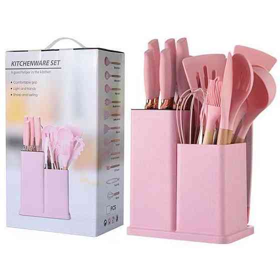 Набір кухонних речей,19 предметів Kitchen Set,Рожевий SBR Київ