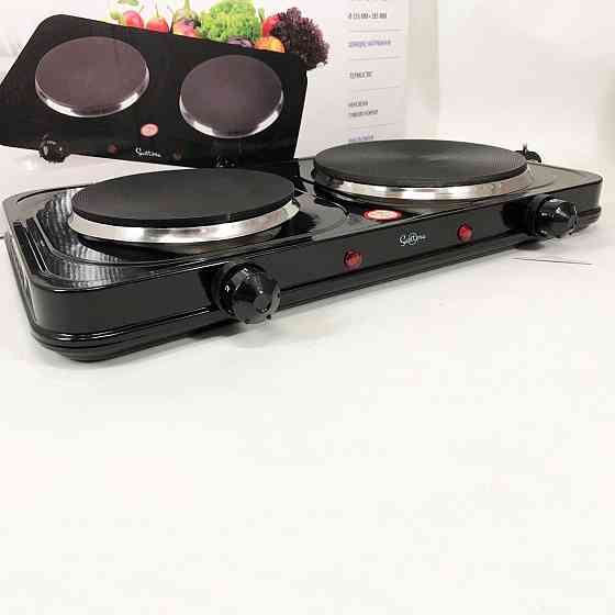 Електроплита 2 конфорки Suntera DP-1935B 2500 w, Зручна плита для кухні, Електро електроплити ML-11 Івано-Франківськ