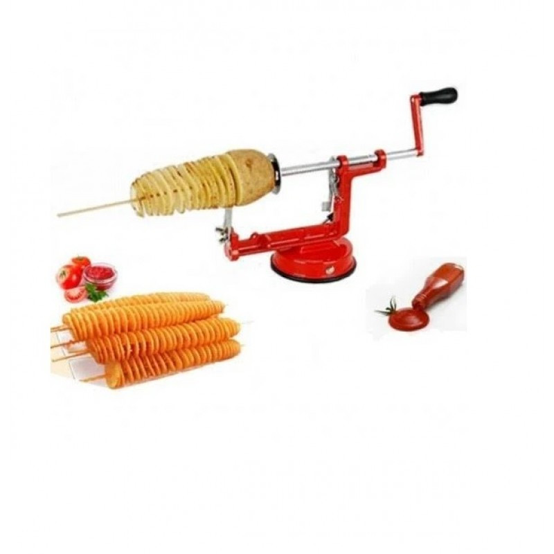 Машинка для нарезки картофеля спиралью Spiral Potato Slicer |  Аппарат Ручной Слайсер для картофеля Одесса - изображение 4