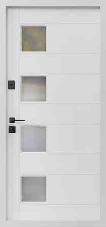 Двері вхідні SARMAK Еталон термо Прага МДФ plastid металік / ПВХ біле дерево 970х2050 мм Київ