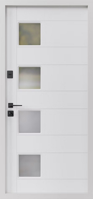 Дверь входная SARMAK Эталон термо Прага МДФ plastid металлик / ПВХ белое дерево 970х2050 мм Киев - изображение 2