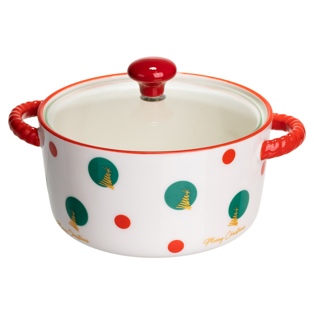 Yiwu Супниця порцелянова Christmas Tree новорічна 800 (мл) з кришкою Yiwu FM-CS-9D Коломия - фото 2