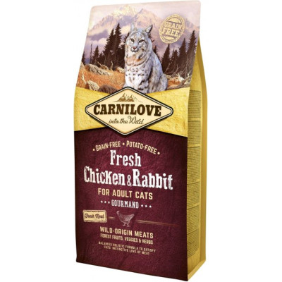 Сухой корм для кошек Carnilove Fresh Chicken and Rabbit for Adult cats 6 кг (8595602527410) Винница - изображение 1