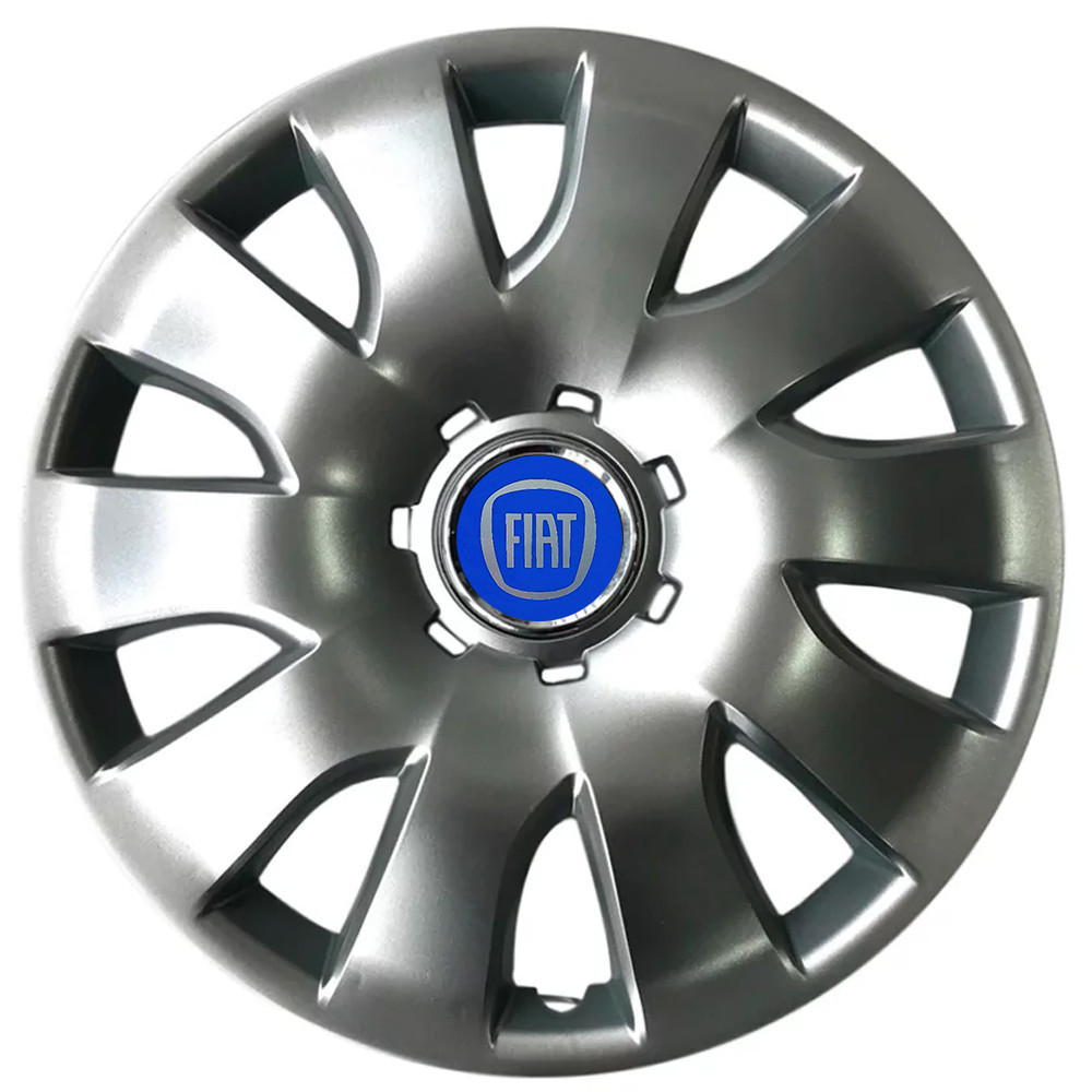 Автомобільні модельні ковпаки R16 Fiat (синій) 425 4шт, SJS, сріблясті Вінниця - фото 1