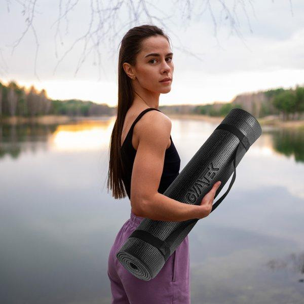 Коврик для фитнеса Gymtek толщиной 0,5см черный Киев - изображение 2