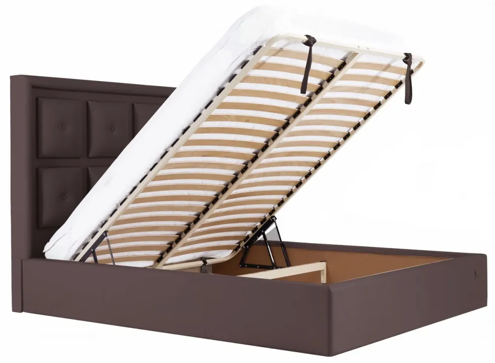 Кровать Windsor Comfort 140 х 190 см Fly 2231 С подъемным механизмом и нишей для белья Темно-коричневый Киев - изображение 7