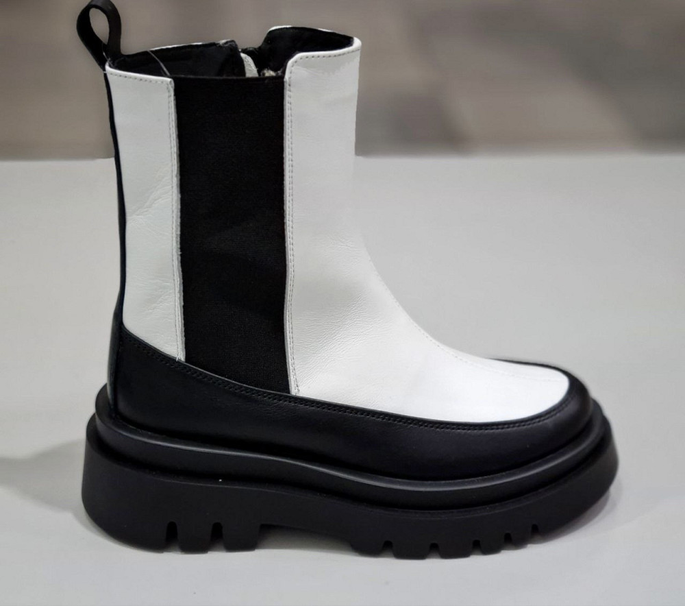 Broxci Черевики жіночі BROXCI БЖ 64-06 чорний/білий (зима, шкіра натуральна) (5208) лише 37р. 3 Коломия - фото 1