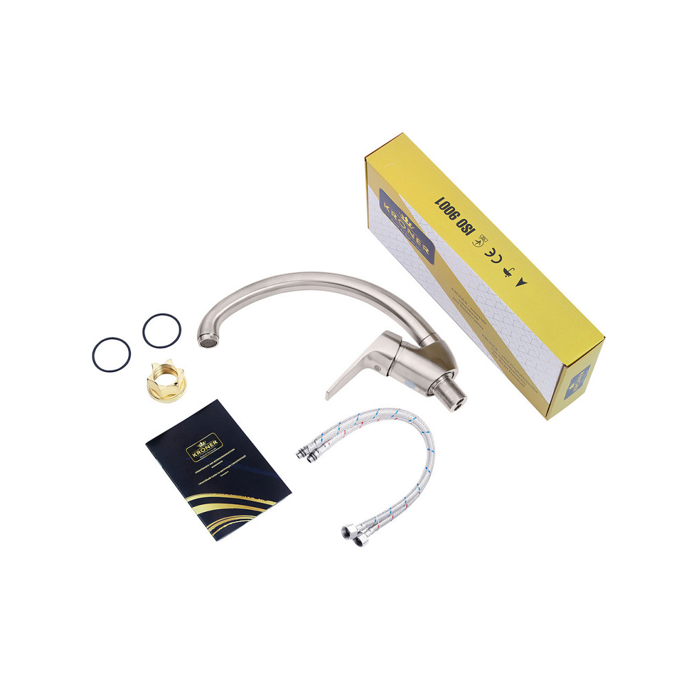 Змішувач для кухні Kroner KRM Odra - N035 сатин Київ - фото 7