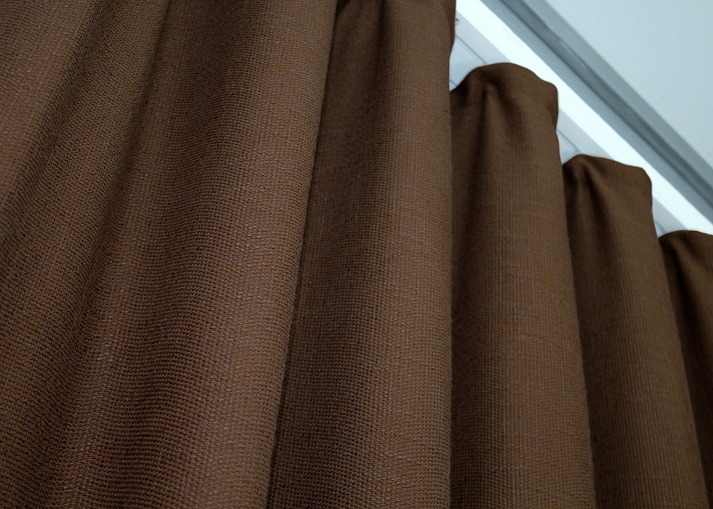 Комплект готовых штор VR-Textil Лен рогожка № 1422ш Светло-коричневый 150х270 см 2 шт (33-0307) Киев - изображение 6