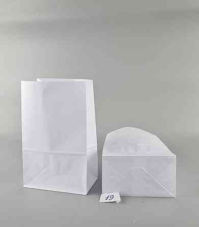 Пакет паперовий 24*15*9см з дном білий 25 шт Харків