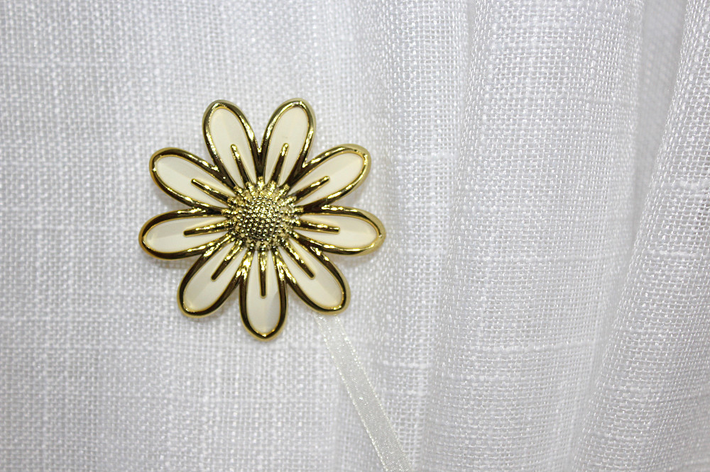 Магніти для штор і гардин (159м) Грейс набір 2 шт Молочний з золотистим (81-070) Київ - фото 3