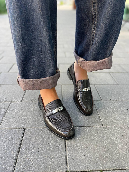 VIFEST Туфлі жіночі VIFEST 255 коричневі (весна-осінь, шкіра (анаконда) натуральна) (5912) 38 Коломия - фото 1