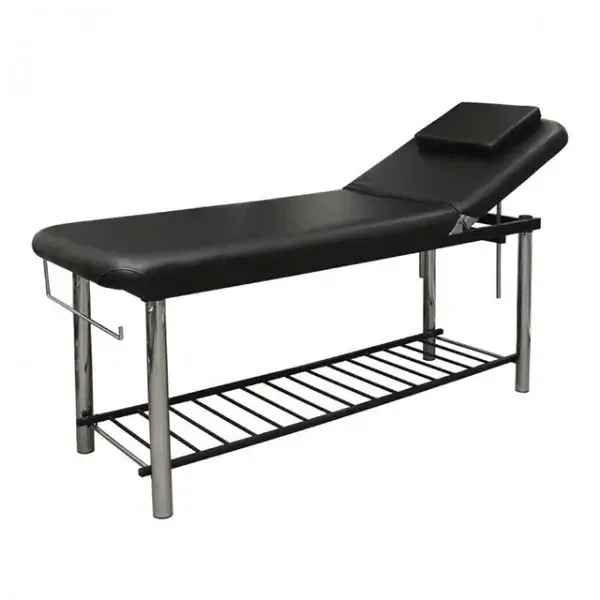 Масажний стіл 219 стаціонарний, 2-секційний, фіксована висота Чорний Київ - фото 1