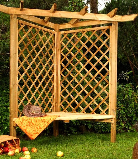 Пергола со скамейкой 