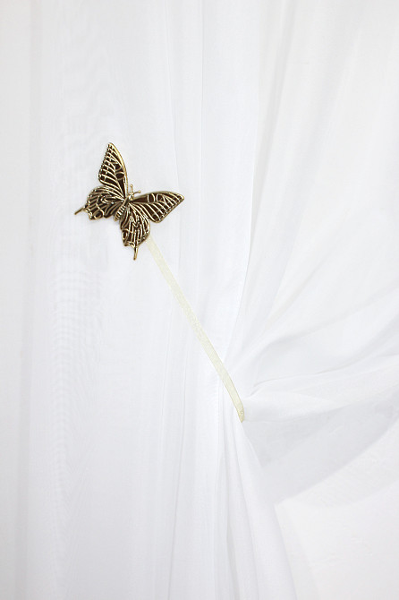 Магниты для штор и гардин (104м) Бабочка набор 2 шт Злотистый (81-015) Киев - изображение 3