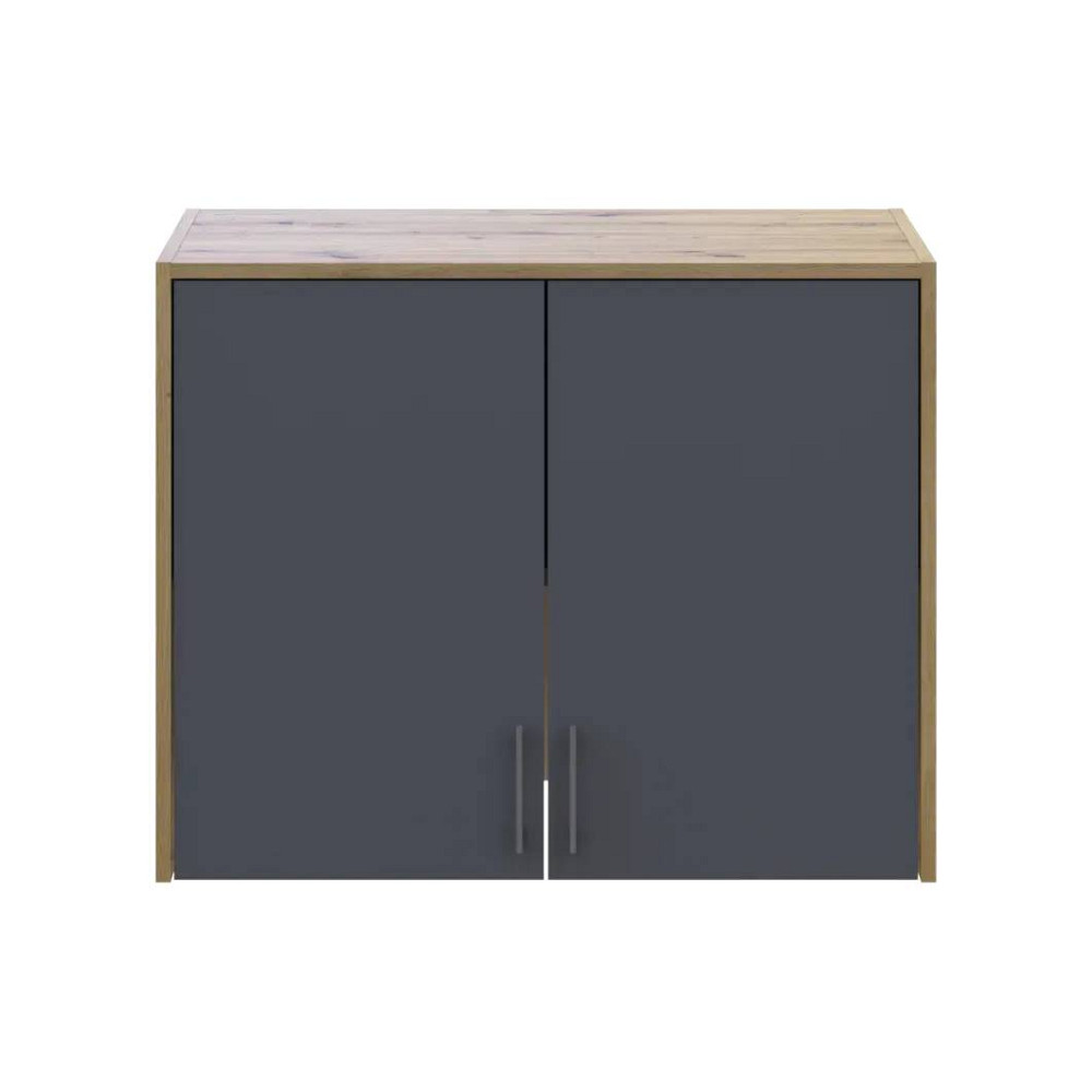 Антресоль висока Doros Ронді Дуб Артизан/Графіт 2 ДСП 82х52х65 (DRS-011905) Дніпро - фото 5