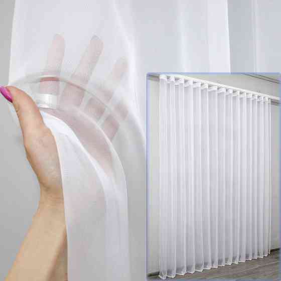 Тюль (350х250см) шифонова однотонна колір білий (49-006) Київ