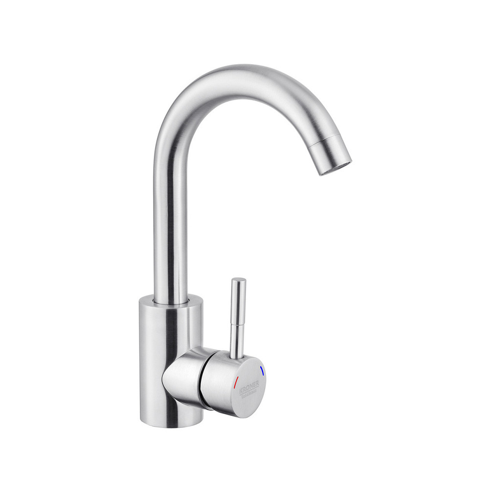 Змішувач для раковини Kroner KRP Edelstahl Klassisch - ESG011 сатин Київ - фото 1