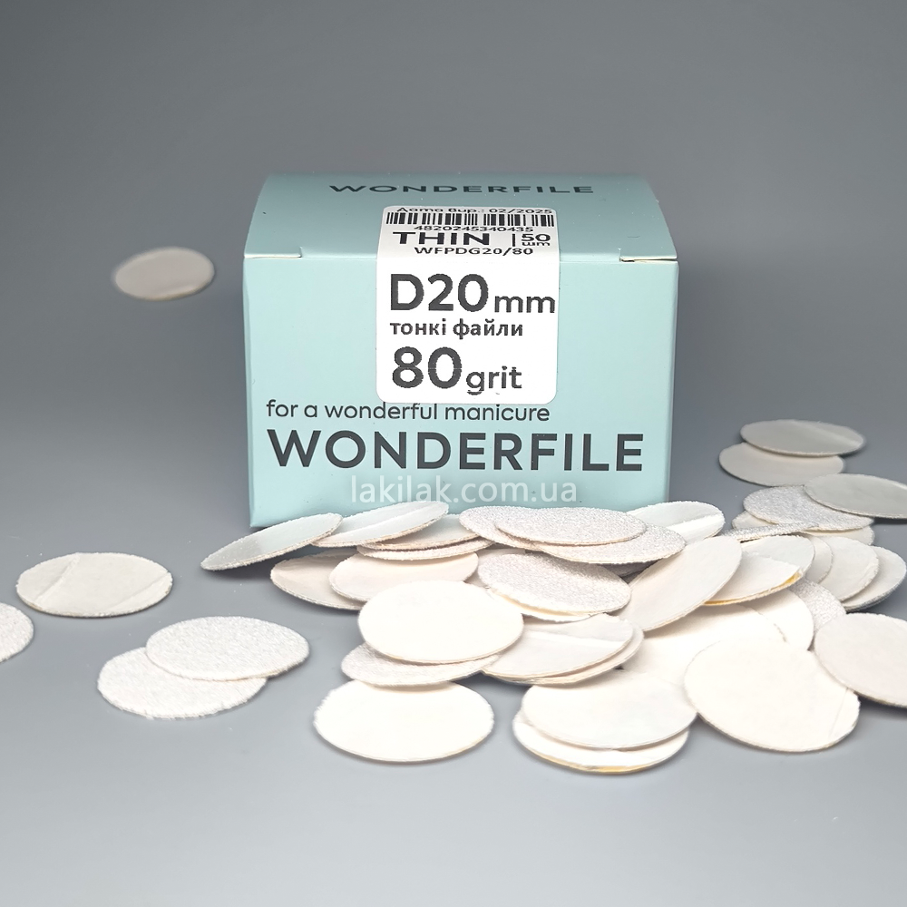 Змінні файли 80гріт для пододиску 20мм Wonderfile (50шт) Херсон - изображение 1