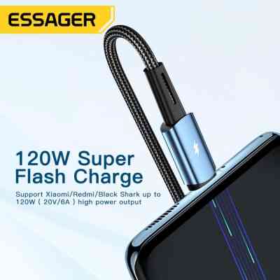 Дата кабель USB 2.0 AM to USB-C 1.0m 120W blue Essager (EXC120-CG03-P) Вінниця