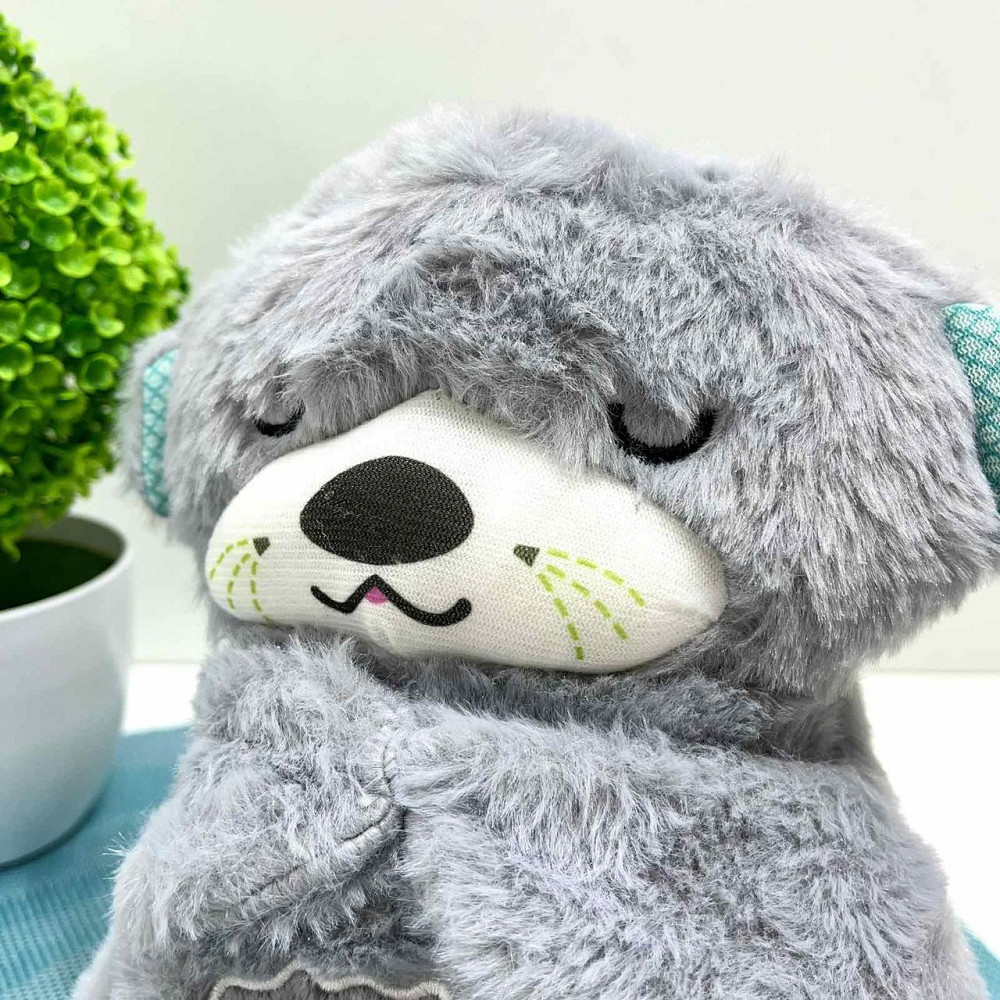 Видра інтерактивна дихає підсвічується сопить і відтворює заспокійливу музику Сіра (853-1) Чернігів - фото 9