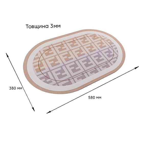Влагопоглощающий коврик 38х58х3мм (D) SW-00001573 Днепр