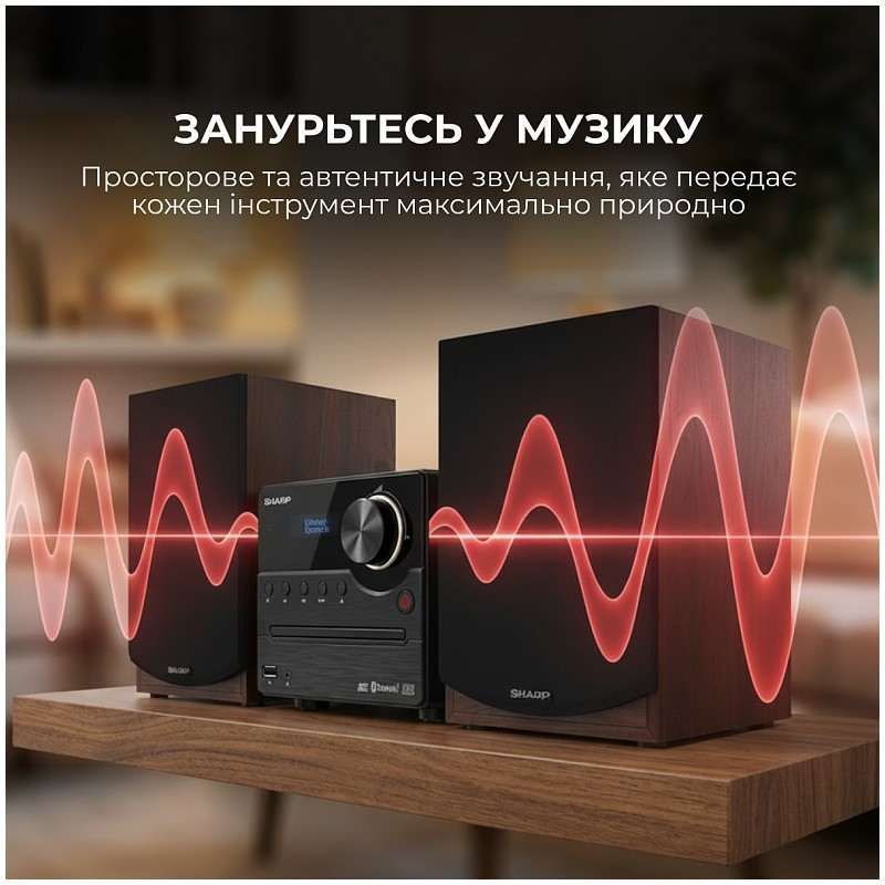 Мікросистема Sharp Micro Sound System Brown (XL-B517D(BR)) ( 18632 ) Харьков - изображение 4