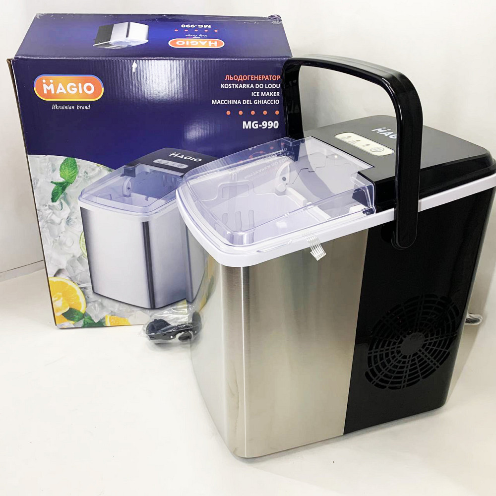 Машина для производства гранулированного льда Magio MG-990 120 Вт 12 кг, Генератор кубикового льда ZQ-60 Львов - изображение 2