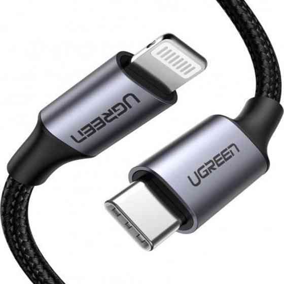 Кабель Ugreen Type-C Male to Lightning Male 3A US304 60759 (Чорний, 1м) Николаев