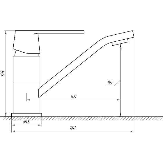 Змішувач для умивальника Globus Lux Laguna GLA-0203MQ-10-BB (000021860) Київ