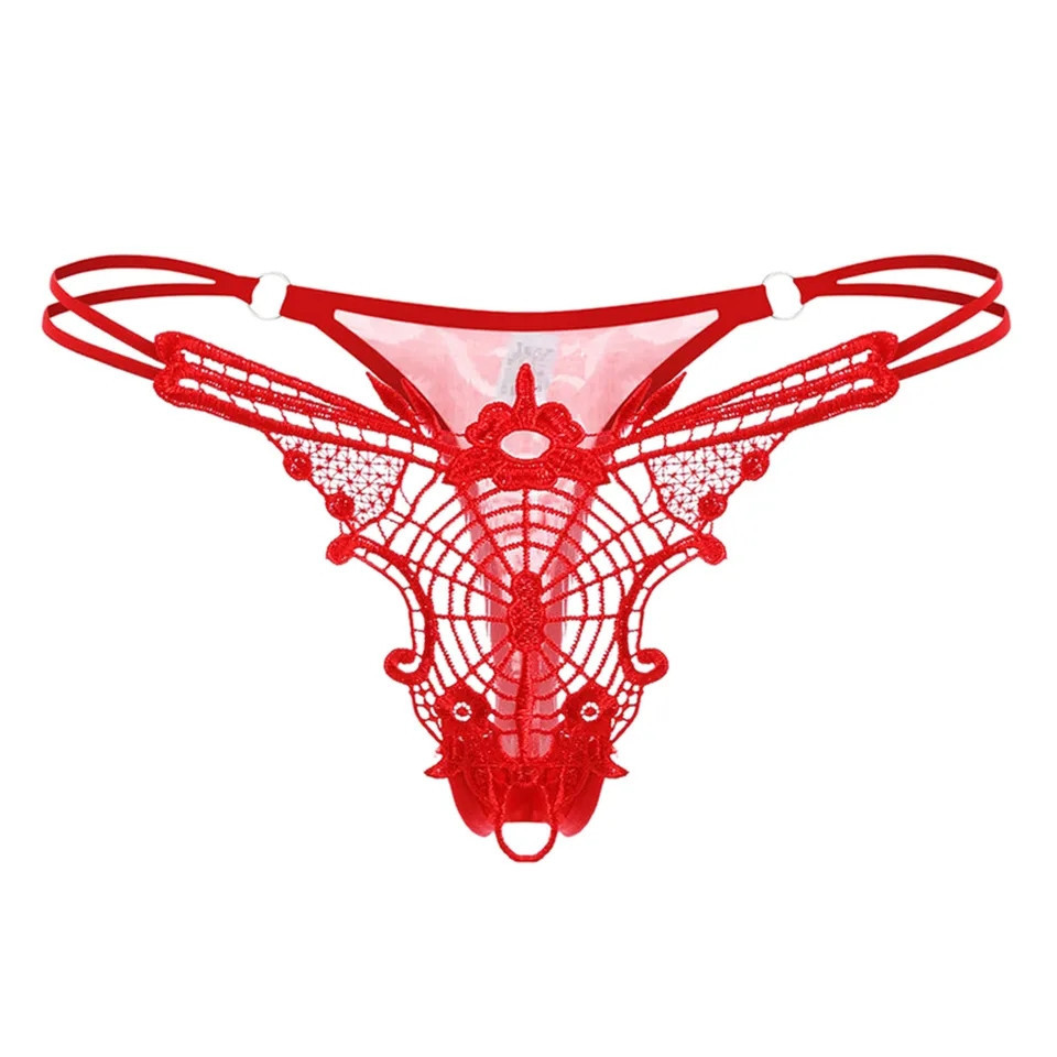 Еротичні трусики жіночі Павутина 42 червоний Київ - фото 1