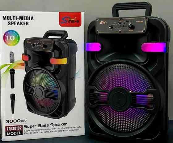 Караоке акустика Atlanfa-02(micro SD,USB,FM) пульт ДУ, 2 микрофона. Харьков