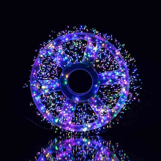 Новорічна гірлянда кімнатна роса 100 м 3000 LED Хвойна лапа зелений провід Мультиколір D3000L100MGML Київ