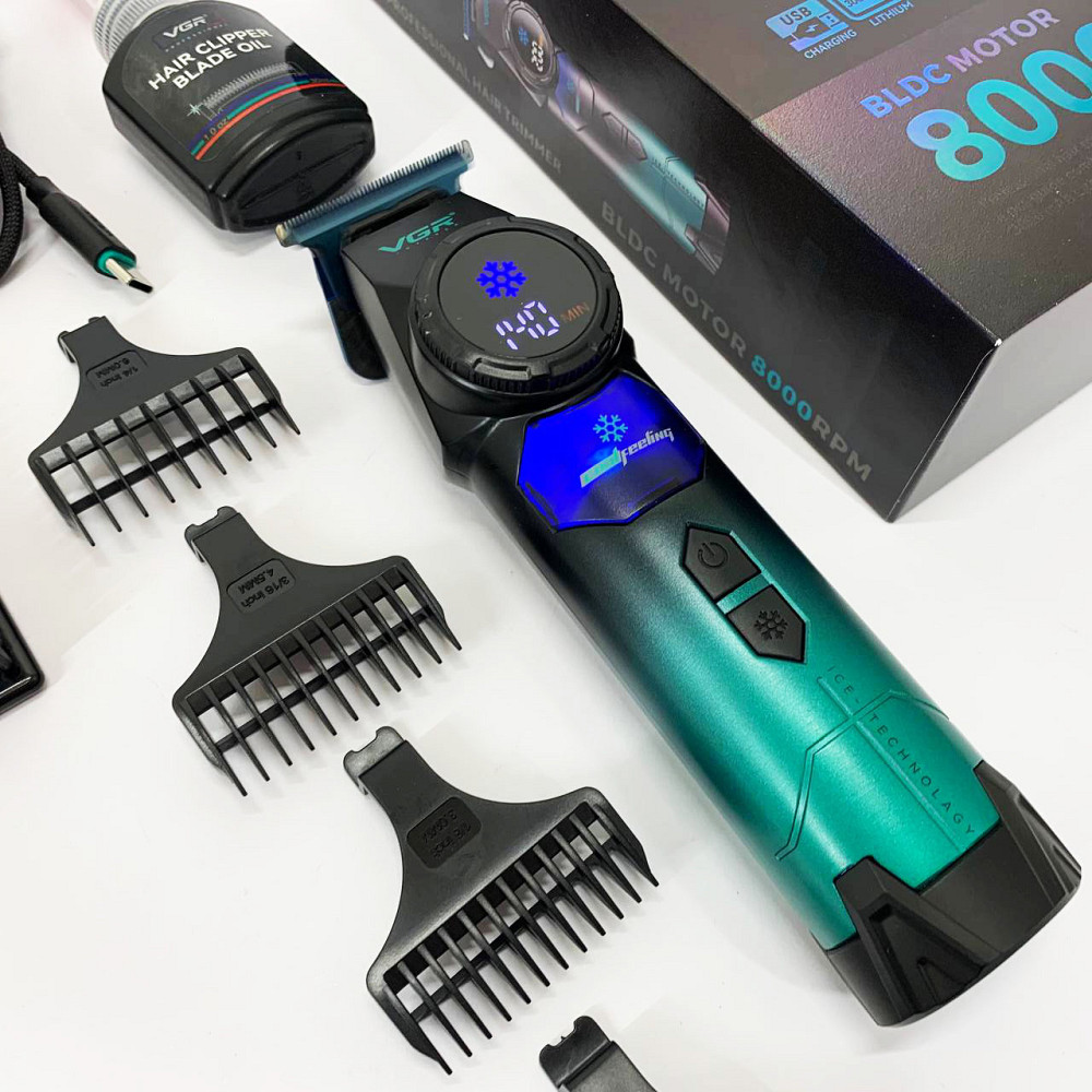 Машинка для стрижки волос с мотором, Набор для стрижки с зарядкой Практичная машинка волос ZH-75 Львов - изображение 17