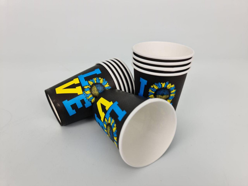 Паперові склянки кольорові 175 мл "LOVE" Маестро (50 шт.) Харків - фото 4