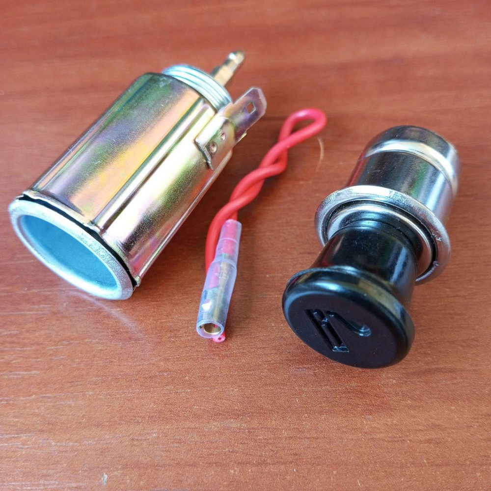 Гнездо прикуривателя монтажное + зажигалка, корпус металл Полтава - изображение 1