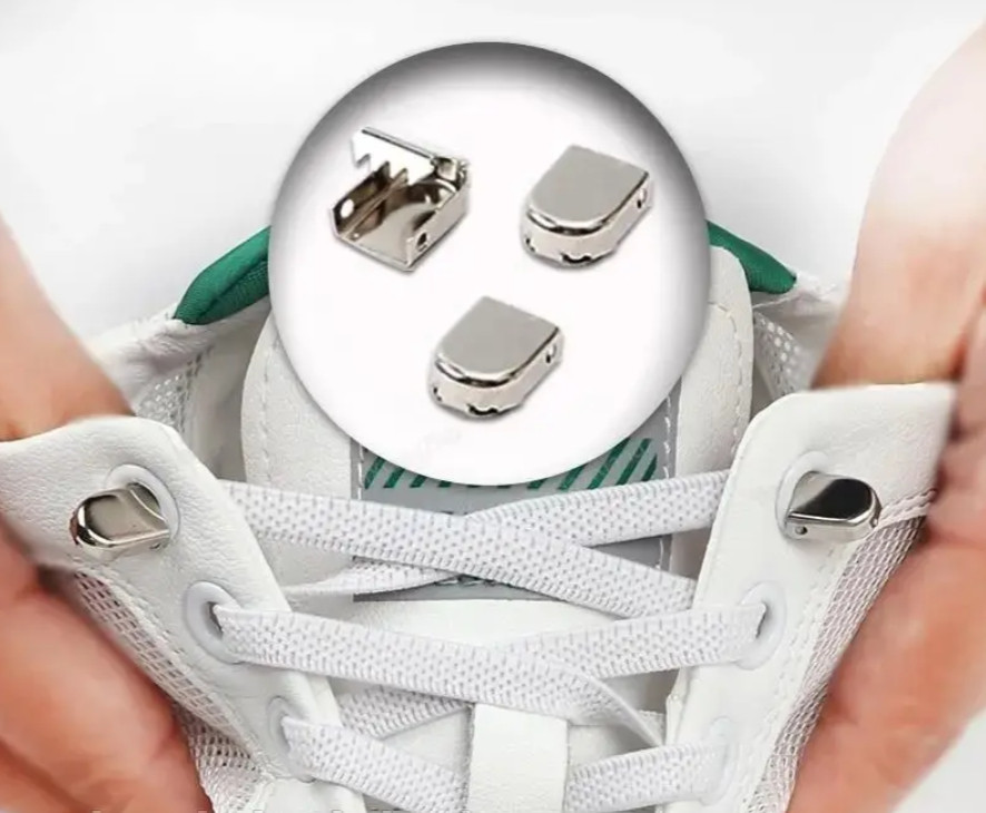 Металеві накінечники для шнурків з фіксацією 4шт золотаві (для кросівок, худі, спортивного одягу) Миколаїв - фото 4