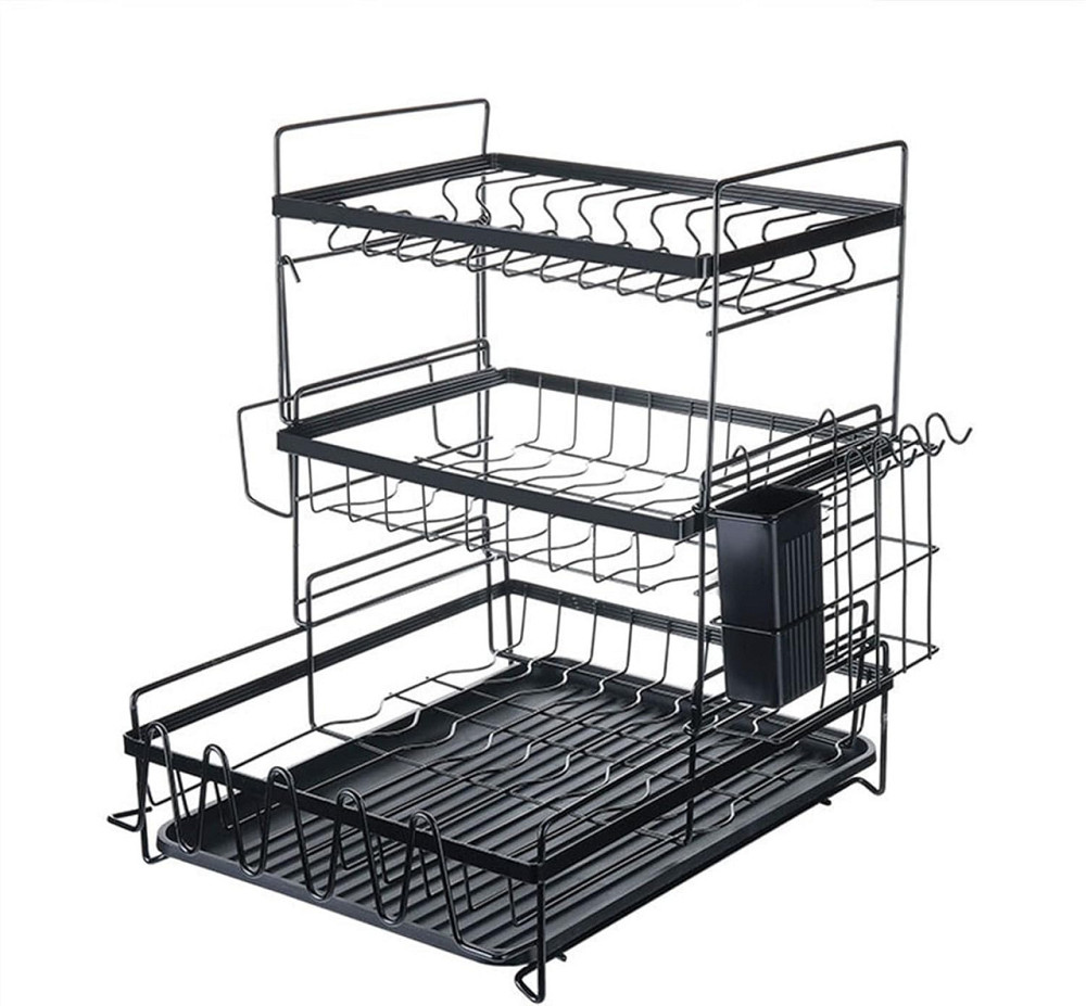 Сушарка для посуду і кухонного приладдя: столових приборів, посуду, триярусний органайзер на кухню Кам'янець-Подільський - фото 3