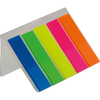 Стикер-закладка Buromax Plastic bookmarks 45x12mm, 5*25шт, neon (BM.2302-98) Винница - изображение 2