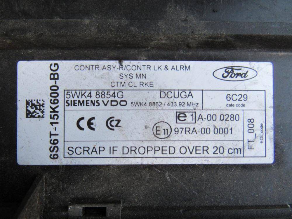 Блок комфорта Ford Fusion 2002-2012 (6S6T-15K600-BG) Ковель - фото 2