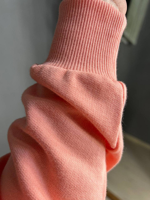 Костюм женский Pepper&mint FA24-01 базовый двунитка без утепления свитшот оверсайз и джогеры на резинке персиковый, персиковый, M Киев - изображение 3