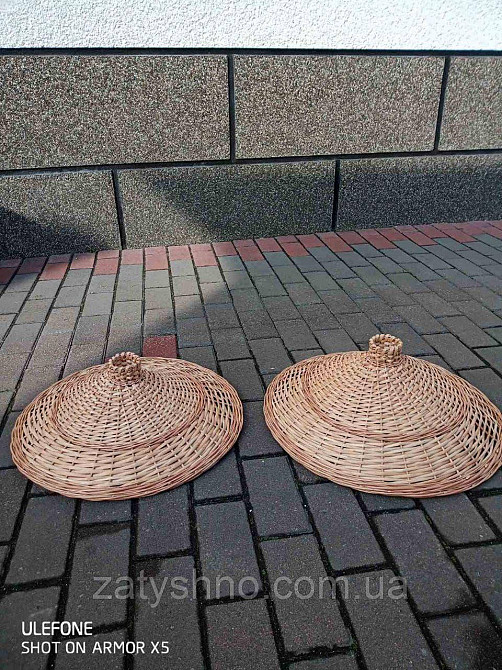 Люстра із лози плетена плоска Київ - фото 1