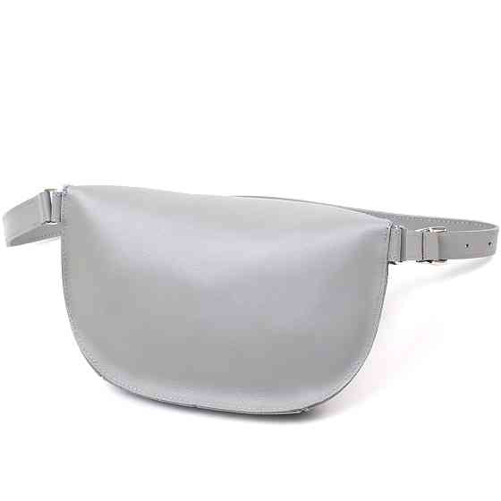 Жіноча бананка із натуральної шкіри Shvigel 16389 Сірий Київ