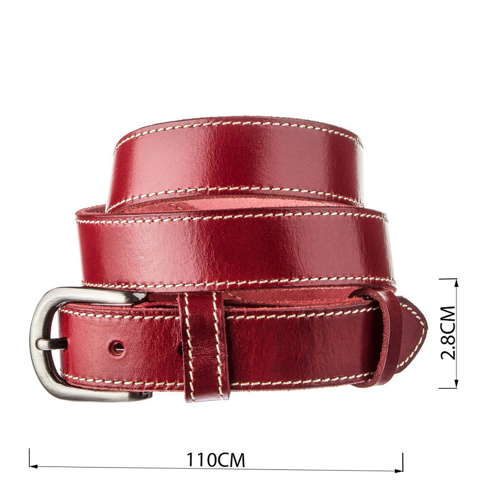 Ремінь жіночий Vintage 20124 Бордовий Київ - фото 3