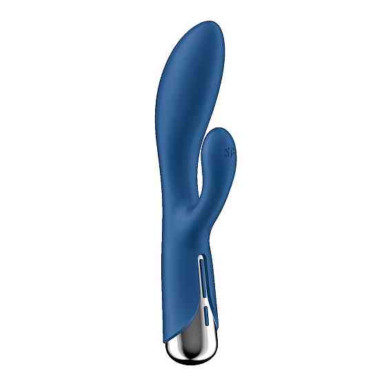 Вібратор-кролик з ротацією Satisfyer Spinning Rabbit 1 Blue, 3 мотори Sex Aura Київ