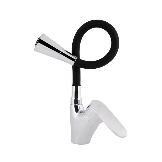 Змішувач для кухні з гнучким виливом Lidz Tani 007F3 (k40) LDTAN007F3BCR37649 Chrome/Black Харків - фото 3