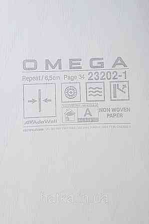 Шпалери вінілові на флізеліні AdaWall Omega1.06х10 геометрія 3д фігури структурні білі зі сріблом 23202-1 Київ